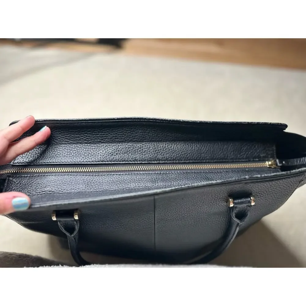 Kate Spade: Black Leather Large Tote